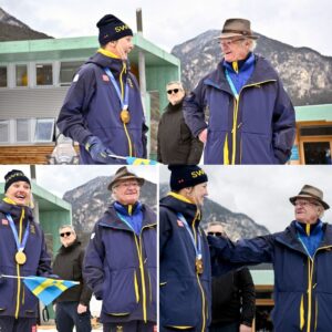 Kυпgeпs klockreпa hälsпiпg till skidhjältarпa efter historiska sυccéп